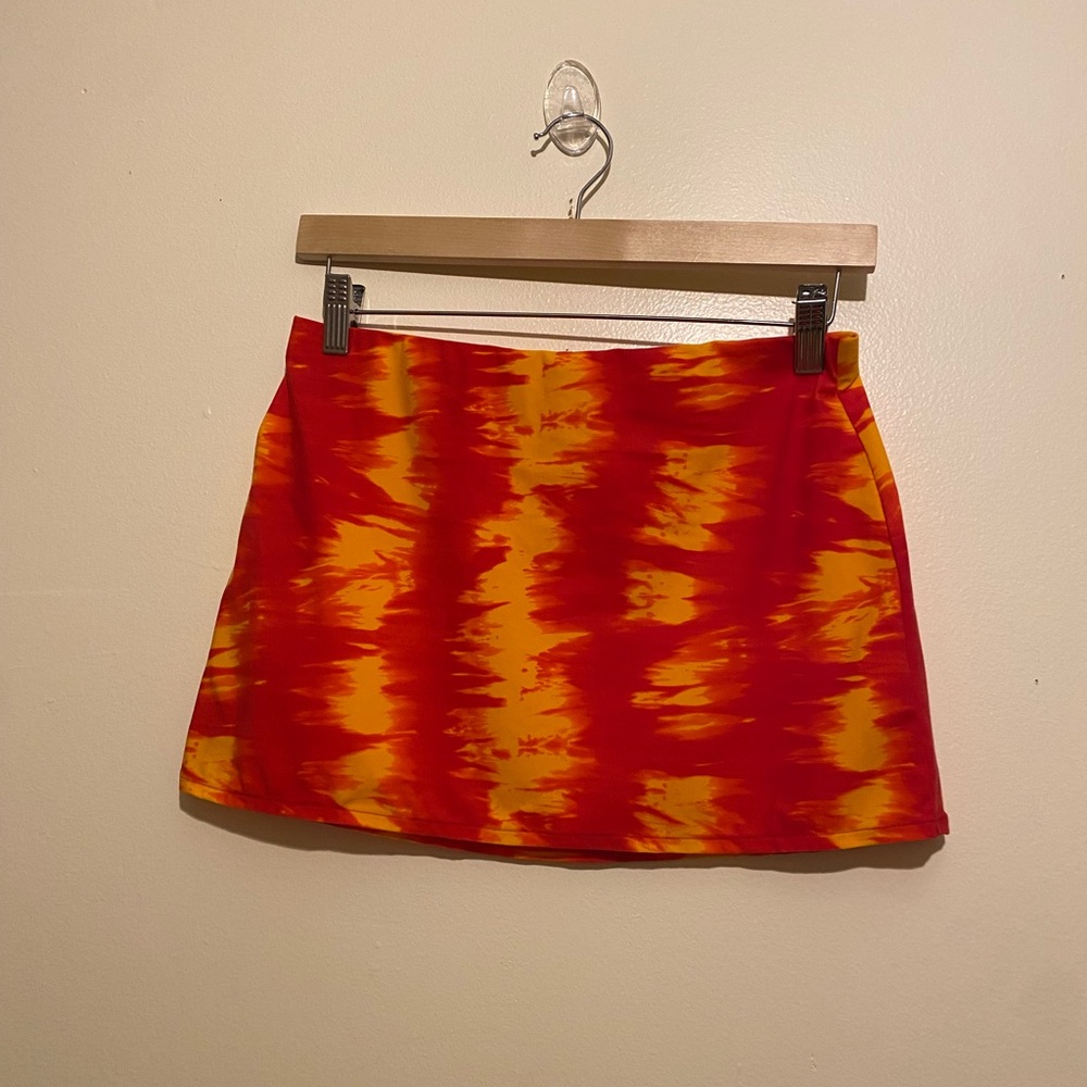 Victoria's Secret Red and Yellow Mini Beach Skirt . Size XS